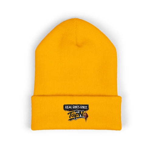 Embroidered "Real Games Only" Cuffed Beanie