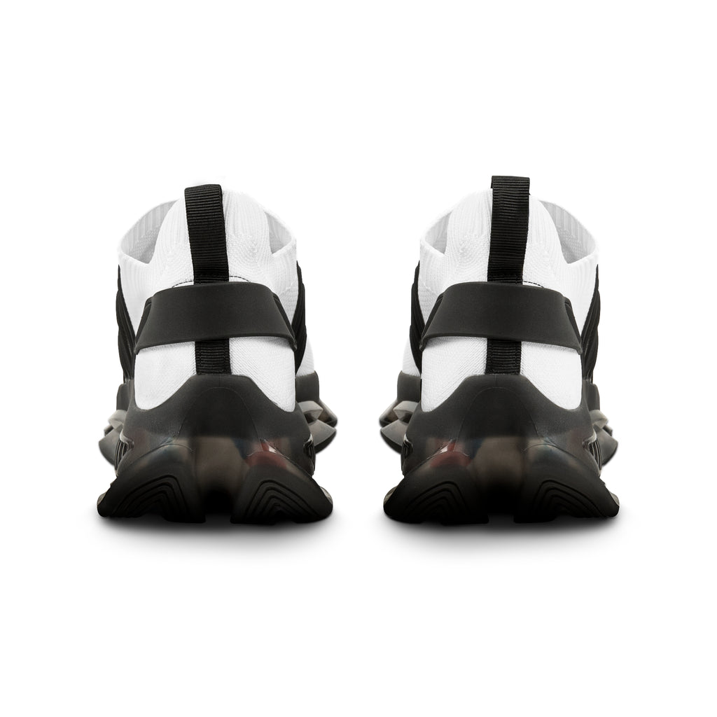 Mesh Sneakers — White 'Mr. TapN' Graphic Athletic Shoes