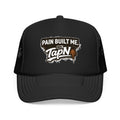 Trucker Hat — "Pain Built Me" Distressed Logo Foam Cap